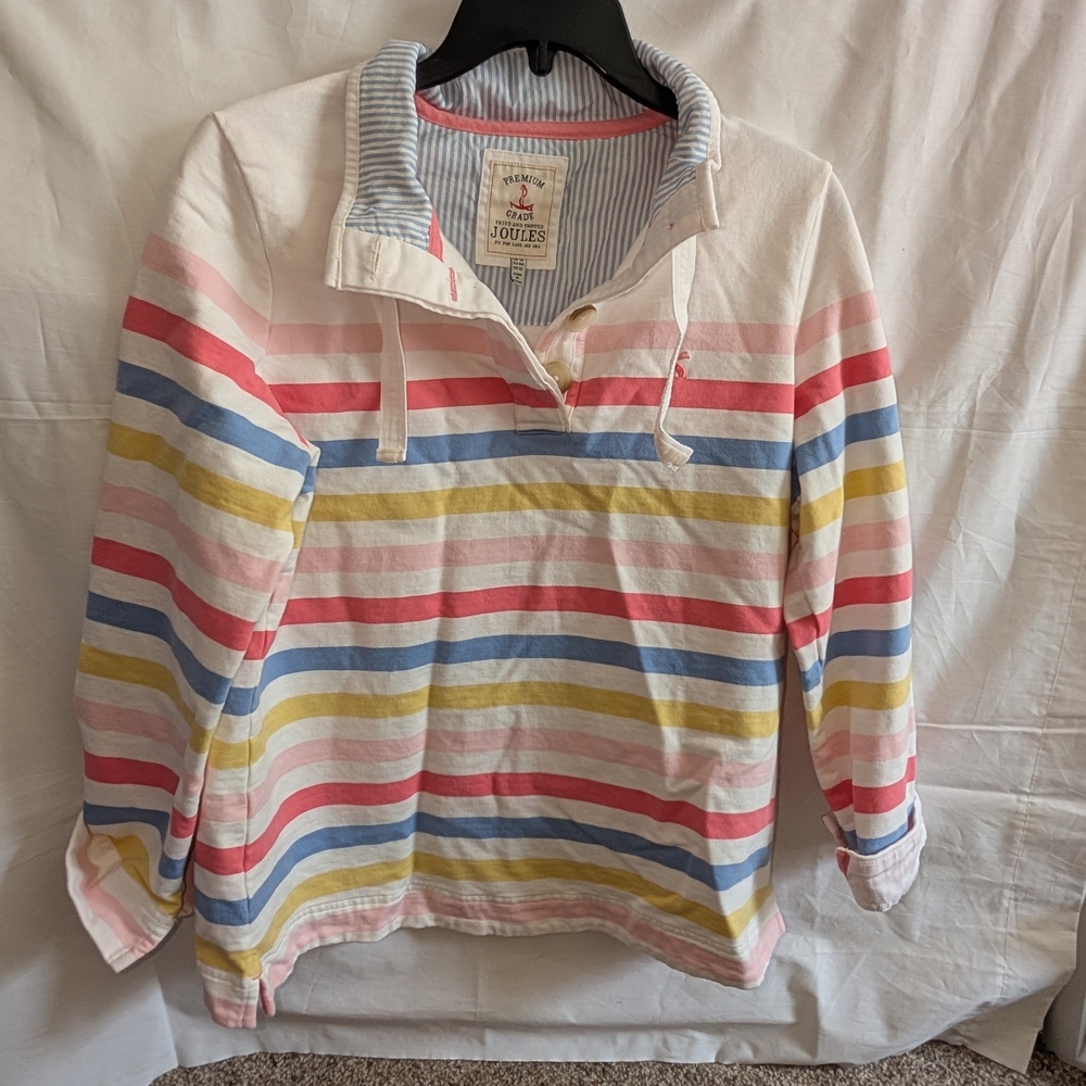 Joules Pastel Striped Long-Sleeve Pullover